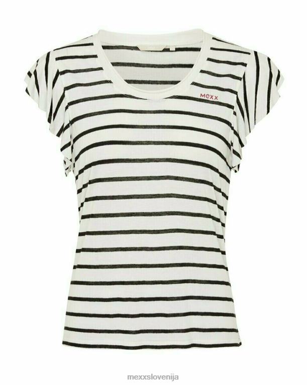 Mexxbela ženske bela črtasta majica 860R167