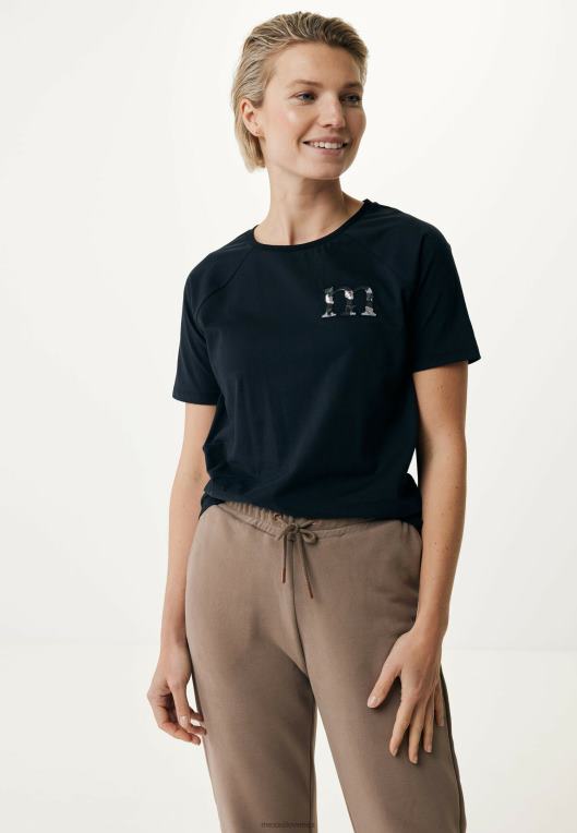 Mexxschwarz ženske črna majica s kratkimi rokavi 860R136