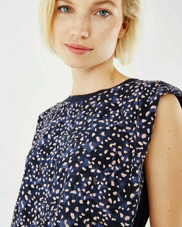 Mexxmodra ženske zgornji tisk mornarsko modra 860R165