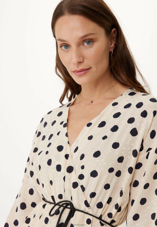 Mexxbež ženske tisk zavitih oblek svetlo peščen 860R1