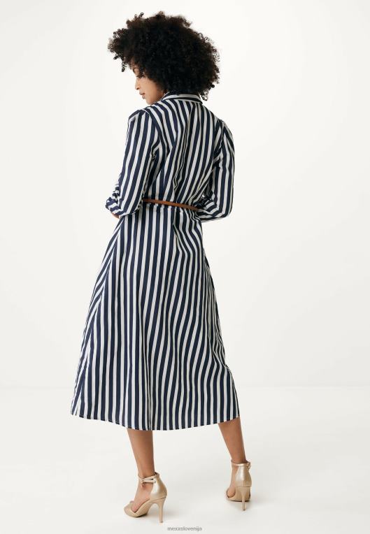 Mexxmodra ženske maksi obleka mornarsko modra 860R98