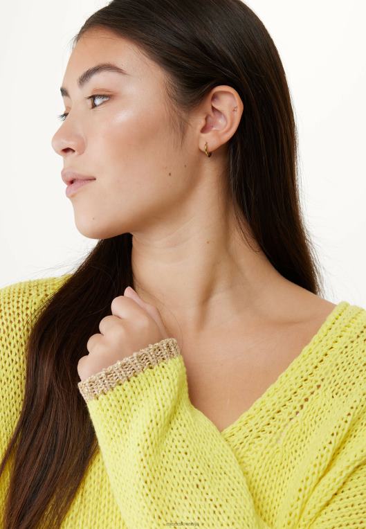 Mexxrumena ženske ohlapen pulover z v-izrezom, svetel 860R82