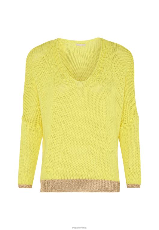 Mexxrumena ženske ohlapen pulover z v-izrezom, svetel 860R82