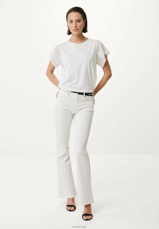 Mexxbež ženske zgornji vezeni rokavi umazano beli 860R2