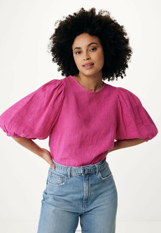 Mexxroza ženske balonski rokavi iz perila vroče 860R51