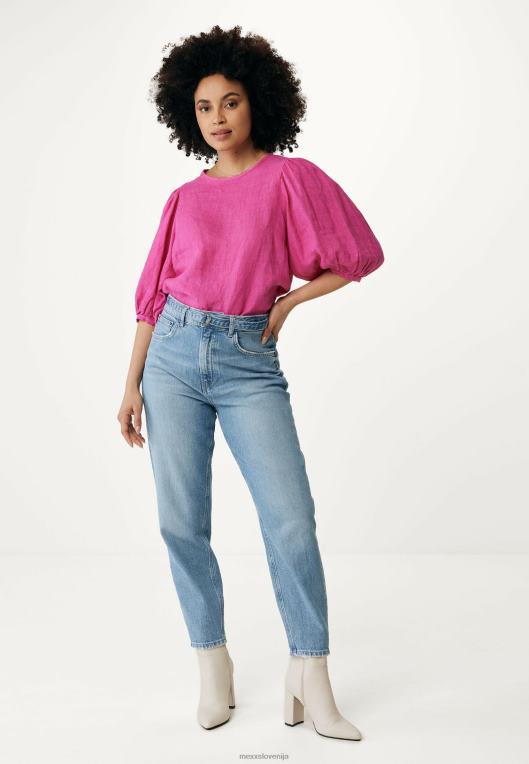 Mexxroza ženske balonski rokavi iz perila vroče 860R51